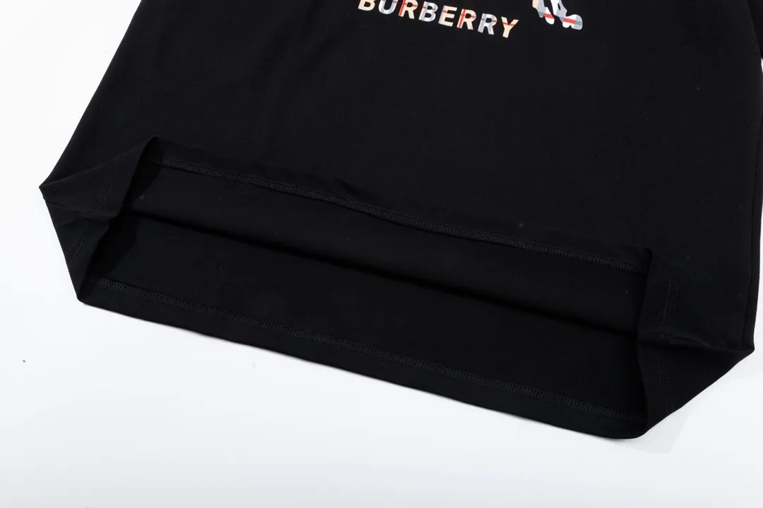 BURBERRY Logo Classic Retro Same Style T 260 Versatile : Black Size：XS~L